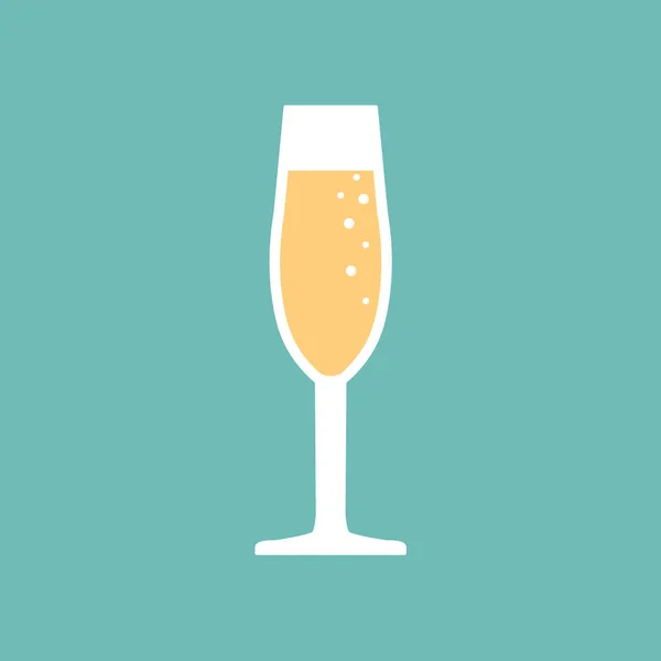 Champagne glas ikon - vektorillustration — Stock vektor