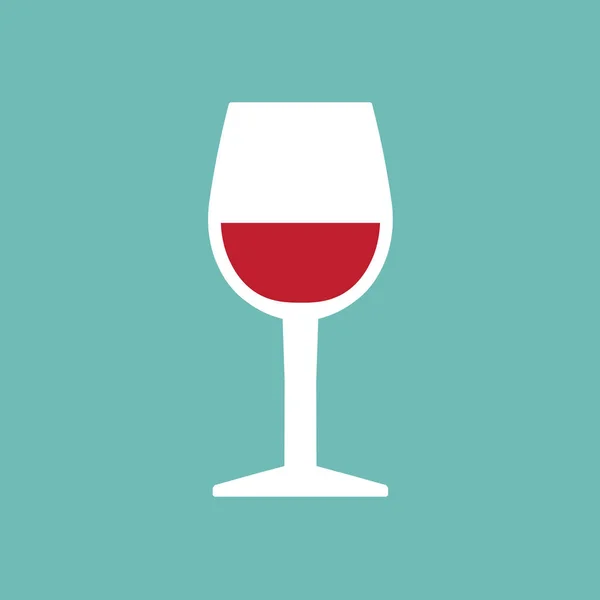 Glass of red wine- vector illustration — Stock Vector