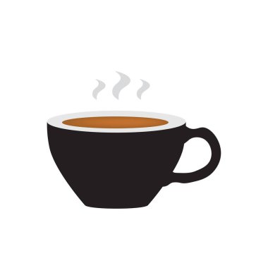 sıcak kahve fincanı simgesi - vektör çizimi
