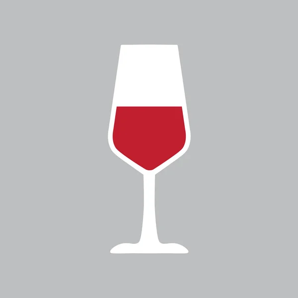 Vidro de vinho tinto icon- ilustração vetorial — Vetor de Stock