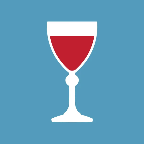 Vidro de vinho tinto icon- ilustração vetorial — Vetor de Stock