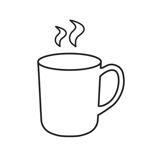 Teh panas atau kopi icon- vektor ilustrasi - Stok Vektor