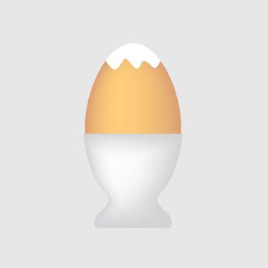 haşlanmış yumurta yumurta Kupası-vektör çizim