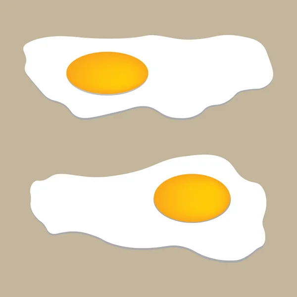 Fried eggs- vector illustration — Stock Vector