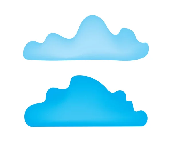 Ilustracja wektora dwa niebieskie chmury — Wektor stockowy