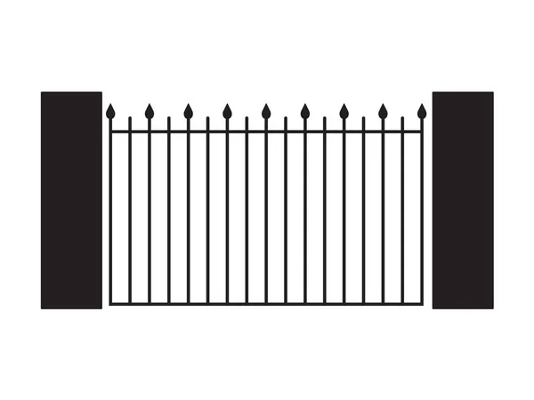 Negro moderno gate- vector ilustración — Vector de stock