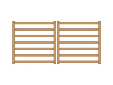 ahşap kapı çit-vektör çizim