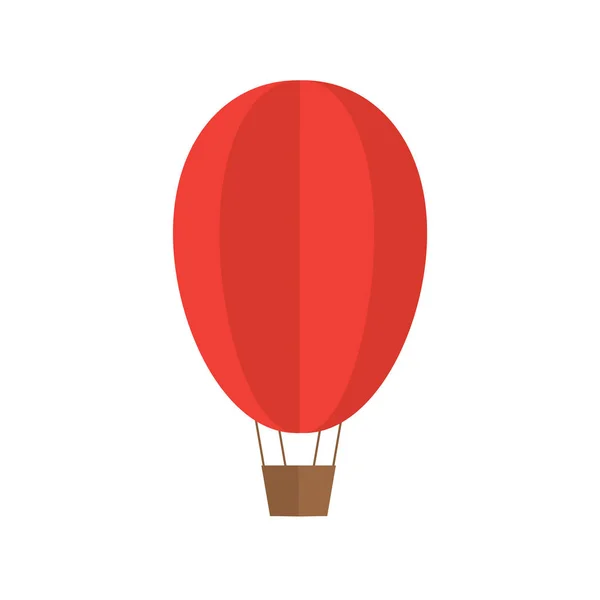 Ballon à air chaud rouge illustration vectorielle — Image vectorielle