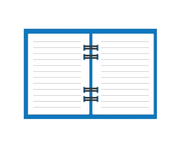 Cuaderno espiral abierto - ilustración vectorial — Archivo Imágenes Vectoriales