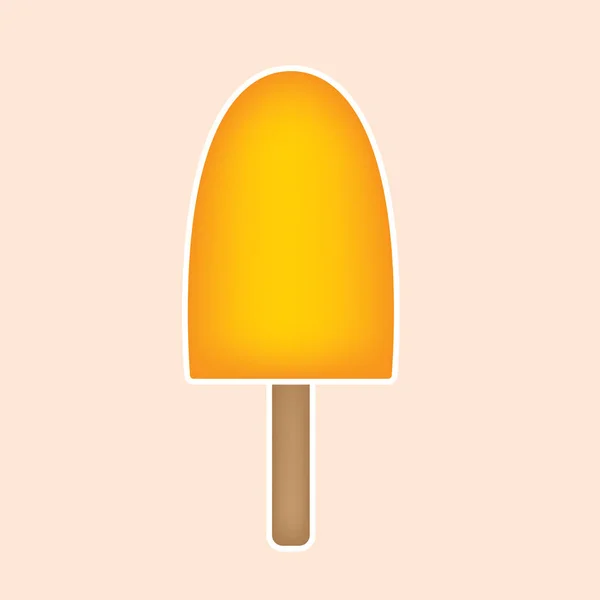 Orangensorbet-Eis - Vektorillustration — Stockvektor