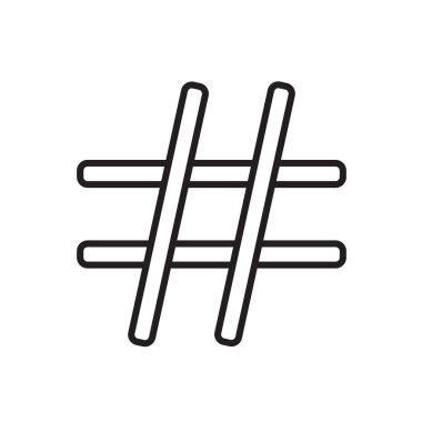 siyah hashtag simge vektör çizim