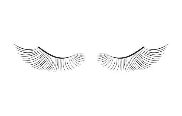 Black pair of eyelashes extension- vector illustration — Stock Vector