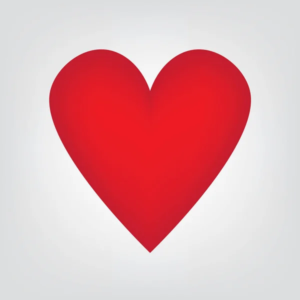 Иконка красного сердца - векторная иллюстрация — стоковый вектор