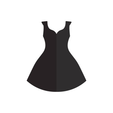 siyah elbise simge vektör çizim