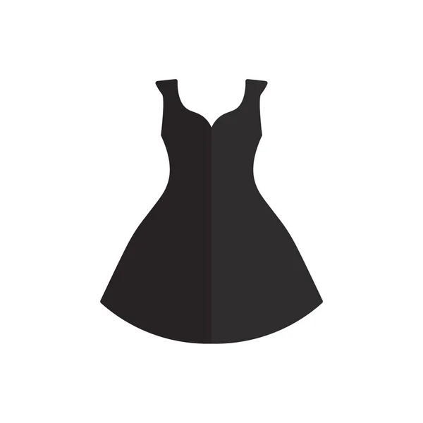 Schwarzes Kleid Icon-Vektor-Illustration — Stockvektor