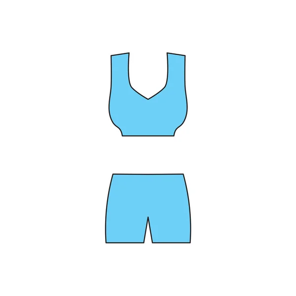Sport-BH und Shorts Icon-Vektor-Illustration — Stockvektor