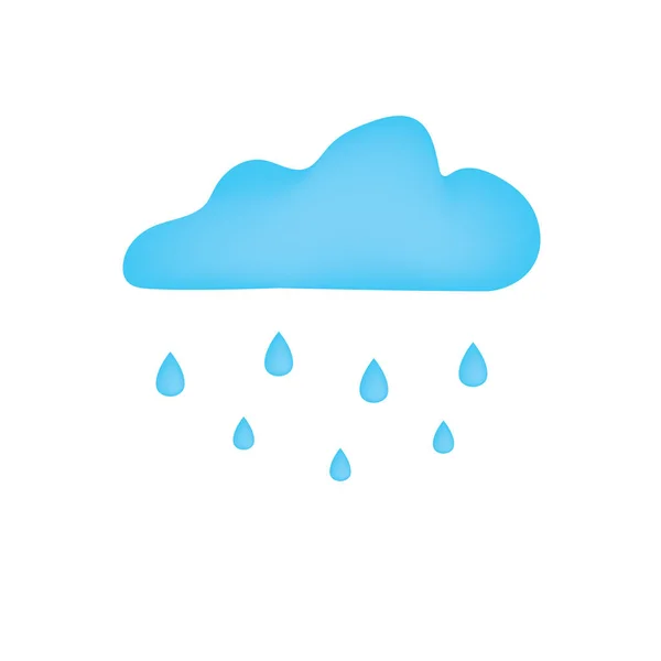 Chuva nuvem icon- vetor ilustração — Vetor de Stock
