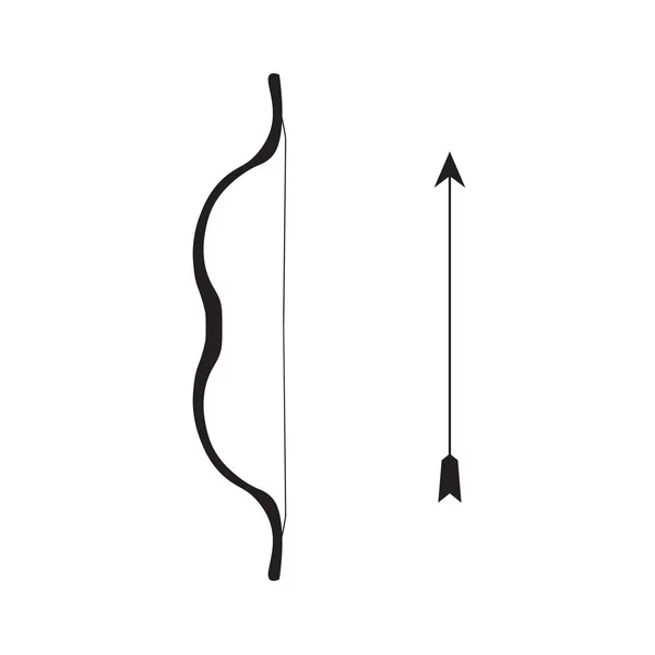 Bågen och pilen ikonen-vektor illustration — Stock vektor