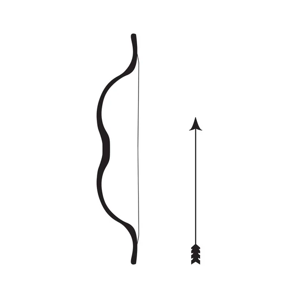 Arco e freccia icon- vettoriale illustrazione — Vettoriale Stock