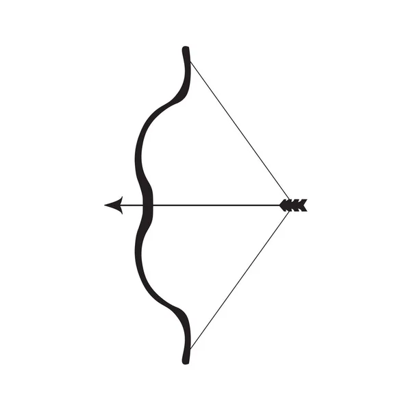 Иконка лука и стрелы - векторная иллюстрация — стоковый вектор