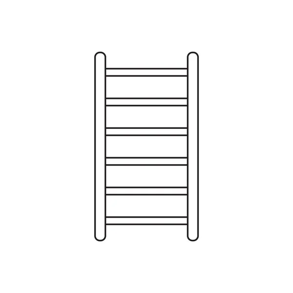 Чорно-біла сходи значок- Векторна ілюстрація — стоковий вектор