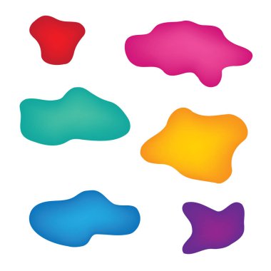 sızıntı lekeleri-vektör çizim renkli kümesi