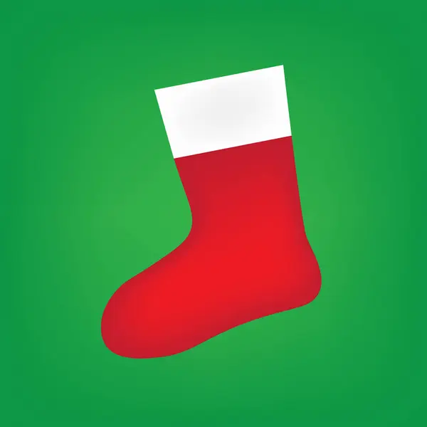 Weihnachtssocken Icon - Vektor Illustration — Stockvektor