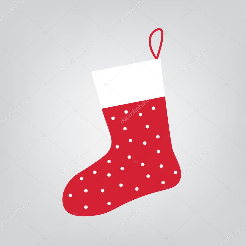 christmas sock icon- vector illustration