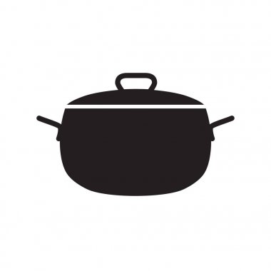 pot simge vektör çizim pişirme siyah