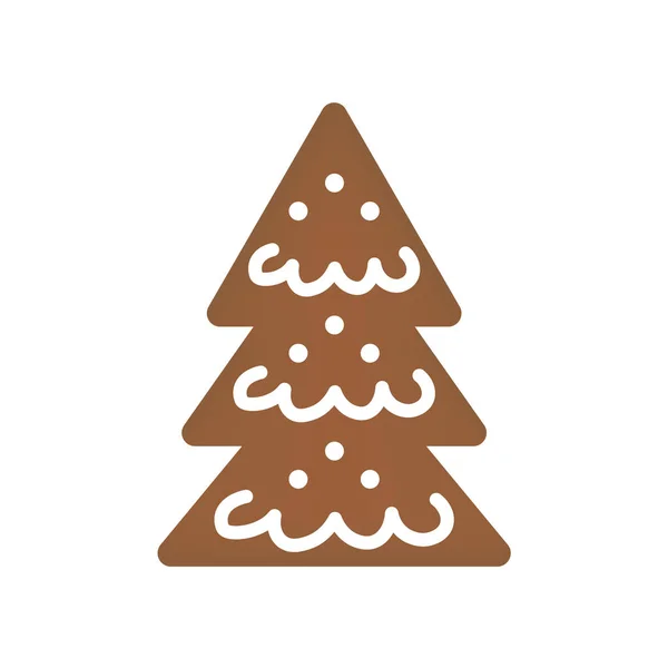 Kerst peperkoek pictogram-vector illustratie — Stockvector