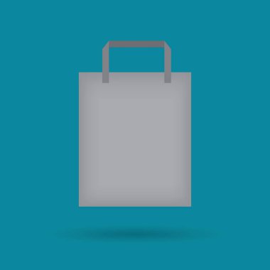 alışveriş çantası simge vektör çizim