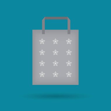 Noel alışveriş çantası-vektör çizim