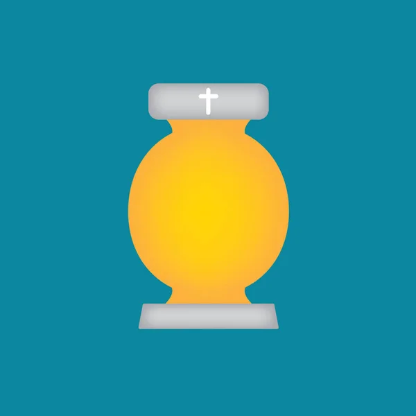 Свеча кладбища, фонарь ко Дню всех святых - векторная иллюстрация — стоковый вектор