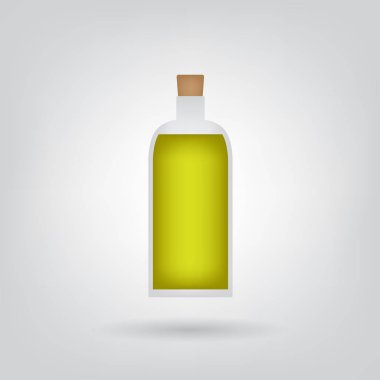 şişe zeytinyağı simge vektör çizim