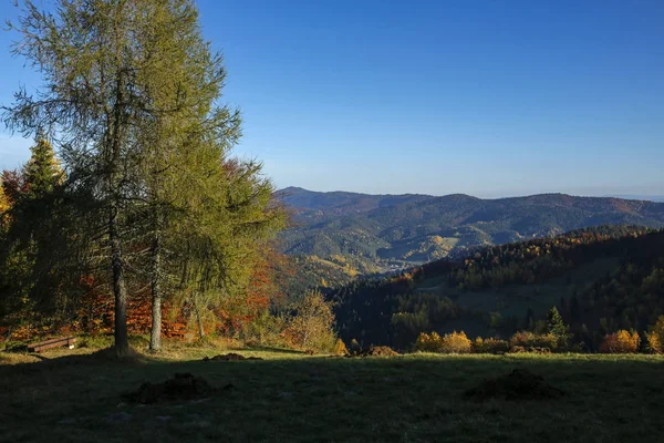 Krásná podzimní krajina Gorce hory, Polsko — Stock fotografie