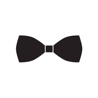 siyah papyon simge vektör çizim