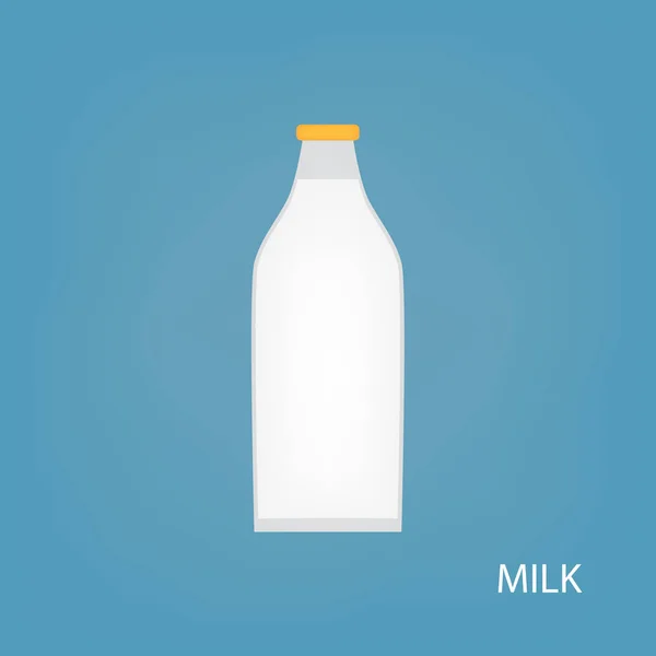 Иконка бутылки молока - векторная иллюстрация — стоковый вектор