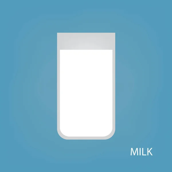 Glas mit Milchsymbolen - Vektorillustration — Stockvektor