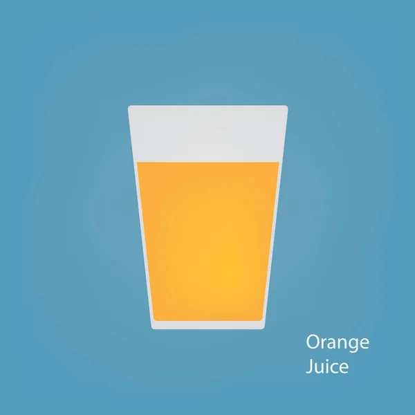 Vaso de zumo de naranja-vector ilustración — Vector de stock