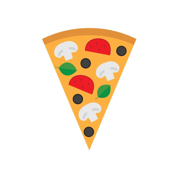 Вегетарианская пицца - векторная иллюстрация — стоковый вектор