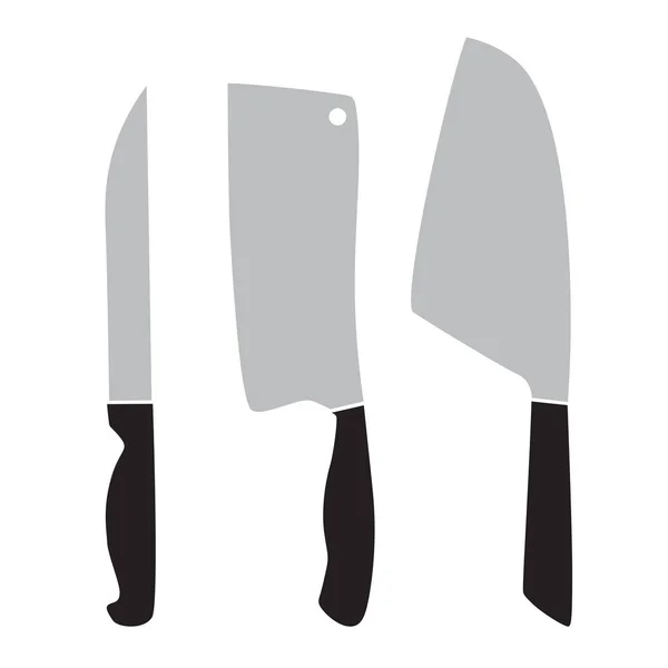 Talhante facas set-vetor ilustração — Vetor de Stock