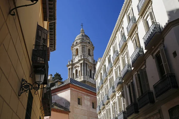 Architecture of Malaga old town with cathedral, Andalusia, Costa del Sol, Spain — Stock Photo, Image