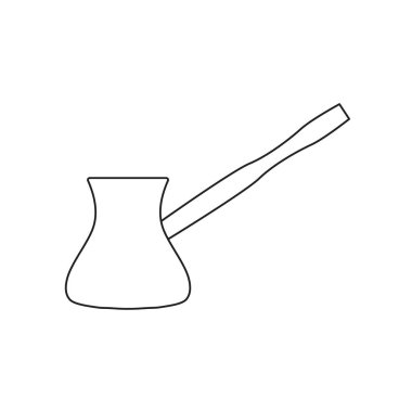 cezve Türk kahvesi makinesi simge vektör çizim