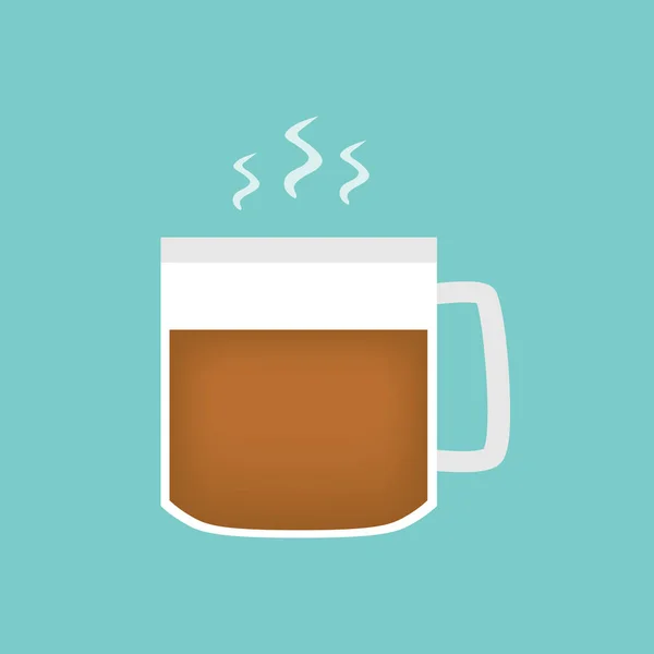 Hot coffee cup icon- vector illustration - Stok Vektor