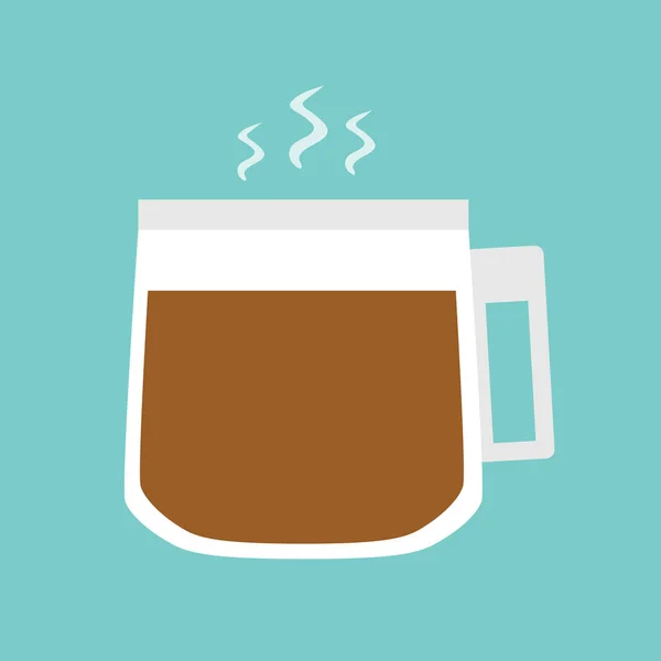 Иконка чашки горячего кофе - векторная иллюстрация — стоковый вектор