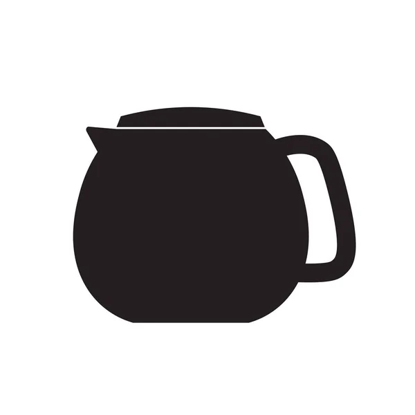 Te eller kaffe potten ikon-vektor illustration — Stock vektor