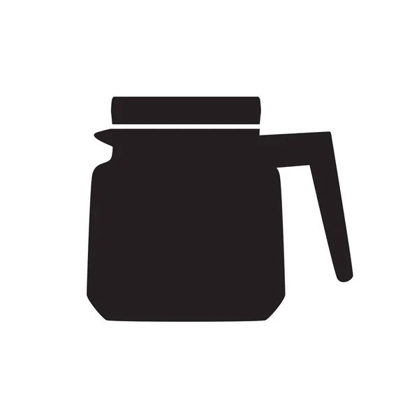 Καφές ή τσάι ποτ εικονίδιο-διανυσματικά εικονογράφηση — Διανυσματικό Αρχείο