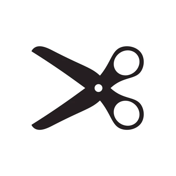 Nożyczki czarny ikona wektor ilustracja — Wektor stockowy
