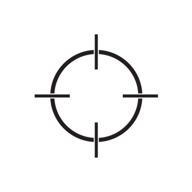 siyah hedef simgesini-vektör çizim