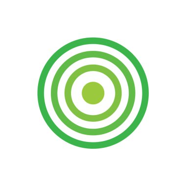 Yeşil hedef simge vektör illusatration